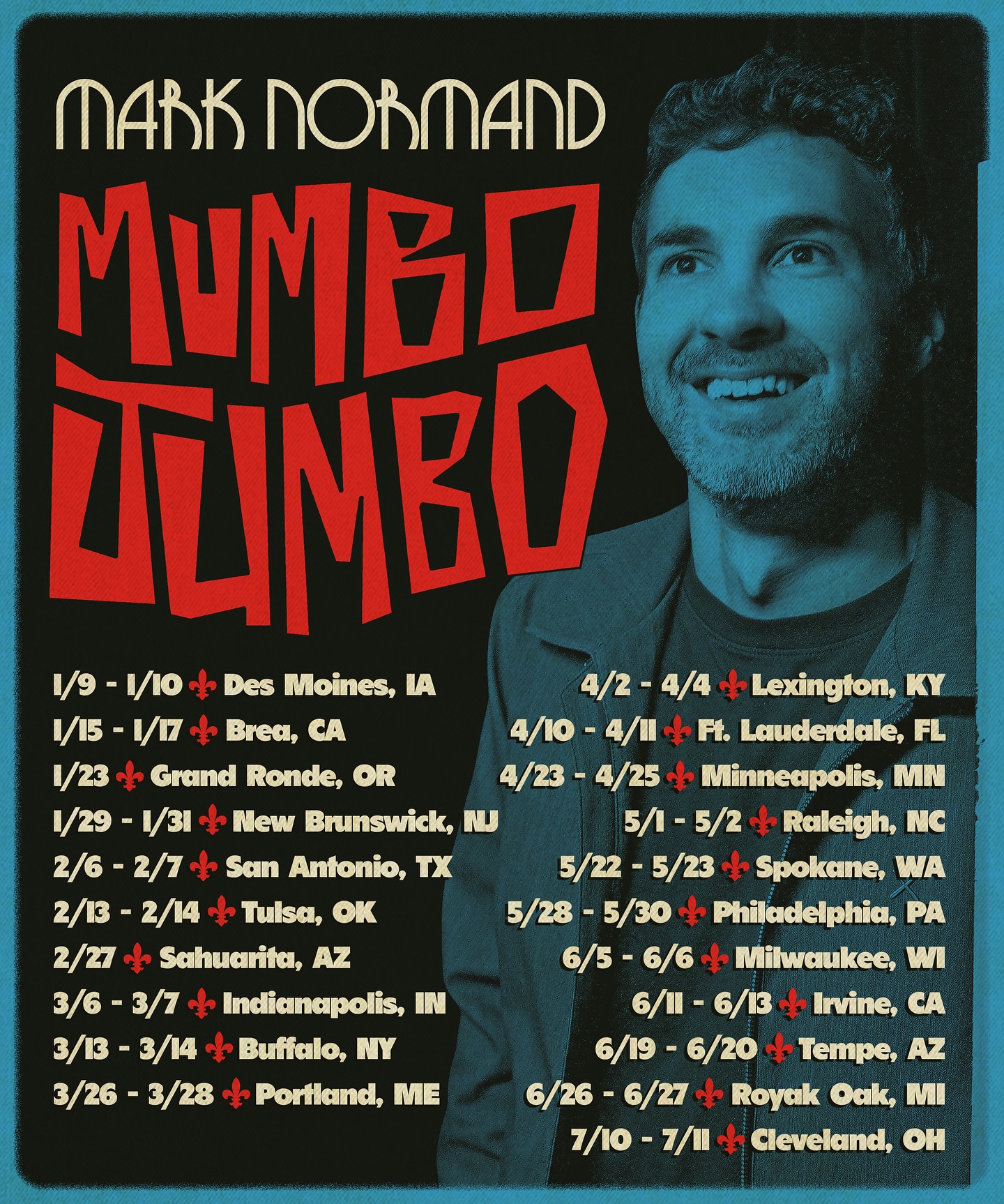 Mark Normand Mumbo Jumbo Tour Poster 2026